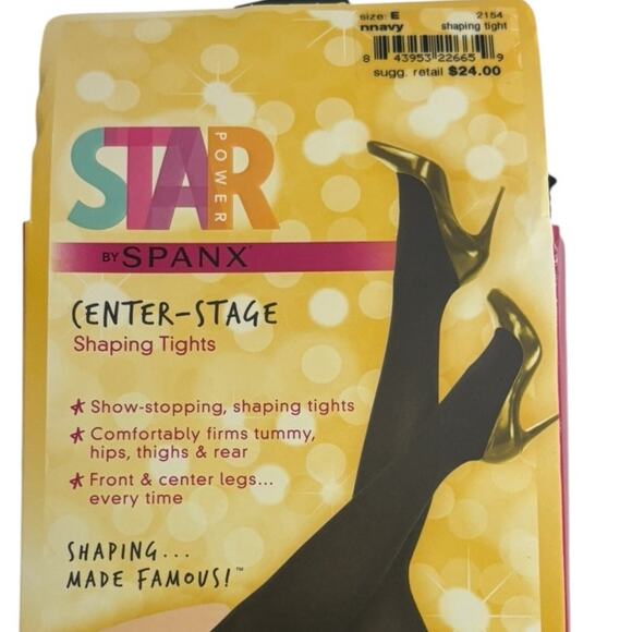 Spanx Center Stage Shaping Tights Navy Pack of 3  Size E NEW - Picture 7 of 7